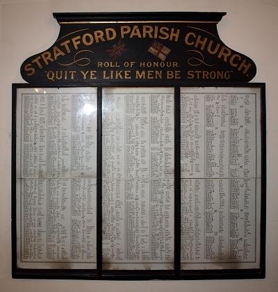 Photo of World War I Roll of Honour